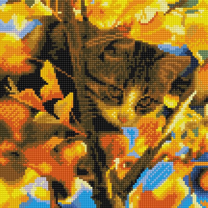 Molly Картины мозаикой Кот на дереве 30х30 см