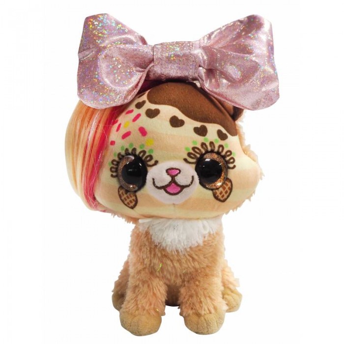 Мягкая игрушка Shokid Little Bow Pets котенок Sprinkle с бантиком сюрпризом 18 см