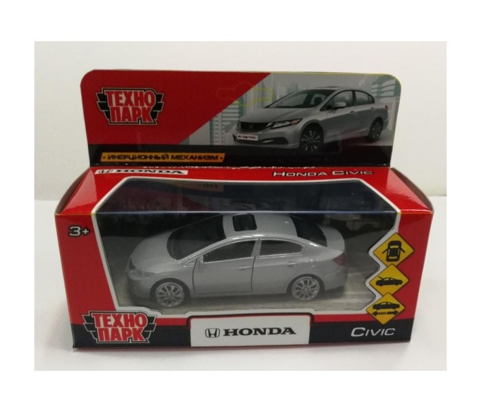 Технопарк Машина металлическая Honda Civic 12 см kigoauto 5pcs 4 button mlbhlik6 1t hon66 for honda accord crv civic 2014 remote key shell
