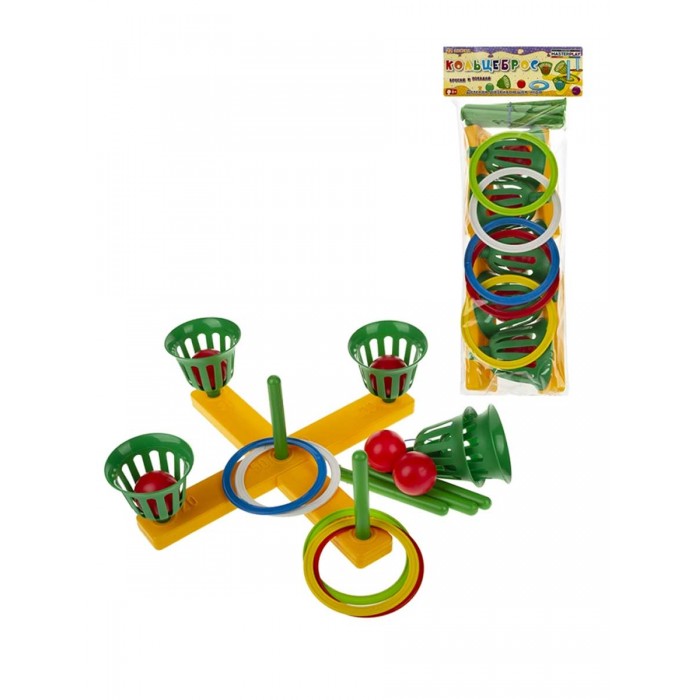 Colorplast Кольцеброс с кольцами и мячиками (22 предмета) C1-075 Кольцеброс с кольцами и мячиками (22 предмета) - фото 1