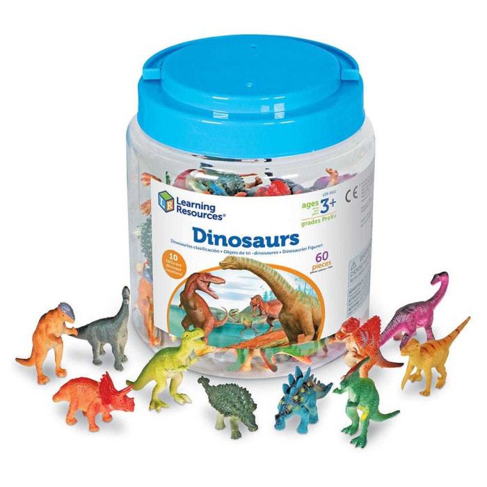 Игровые фигурки Learning Resources Игровой набор фигурок Динозавры (60 элементов) цена и фото