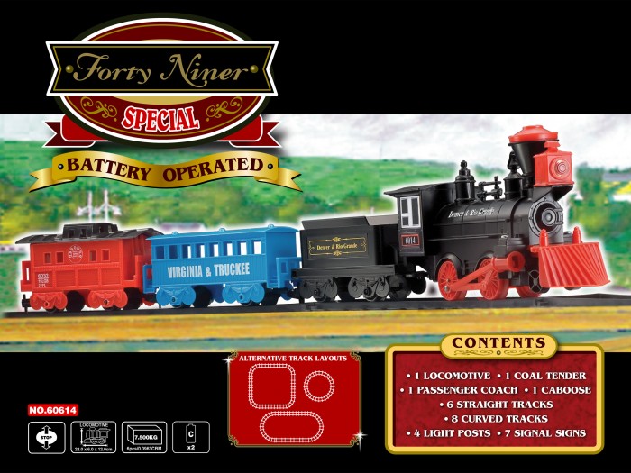 фото Eztec железная дорога forty niner special train set 29 частей