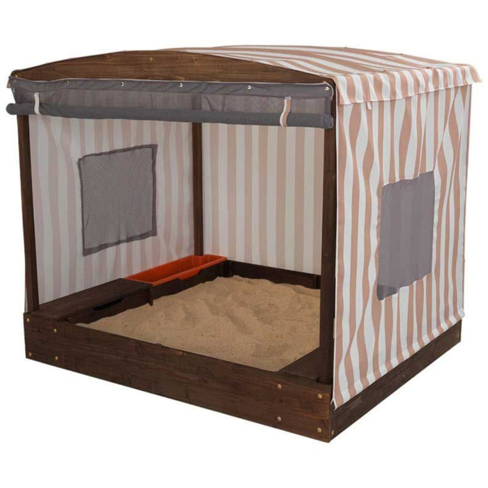 Песочницы KidKraft Детская песочница с плотным текстильным навесом и окнами ящики для игрушек kidkraft система хранения пазл