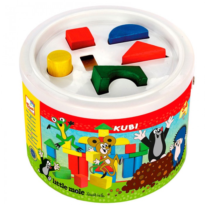 Деревянные игрушки Mertens кубики Маленький крот деревянные игрушки bino цветная башня