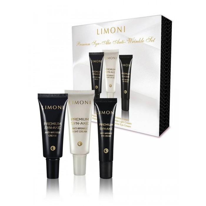 

Limoni Premium Syn-Ake Anti-Wrinkle Care Set Набор Cream 25 мл + Light Cream 25 мл + Eye Cream 15 мл, Premium Syn-Ake Anti-Wrinkle Care Set Набор Cream 25 мл + Light Cream 25 мл + Eye Cream 15 мл