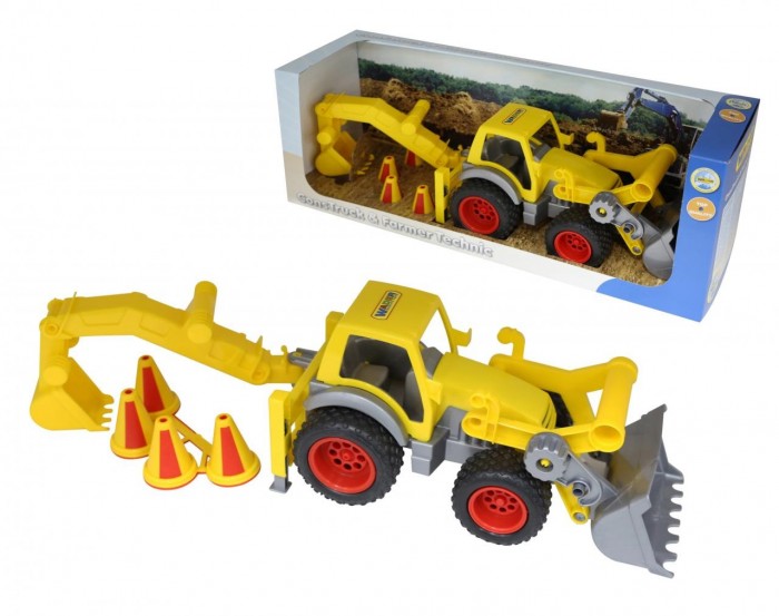 Машины Wader КонсТрак Трактор-погрузчик с ковшом погрузчик wader с ковшом констрак 0377 38 см желтый