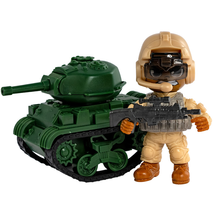 Конструктор KiddiePlay Игровой набор Танк с фигуркой солдата конструктор cobi американский легкий танк m24 chaffee 590дет cobi 2543
