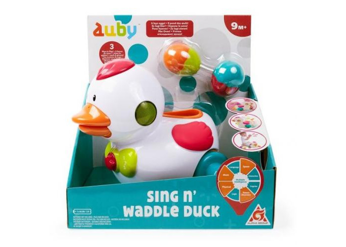 Интерактивная игрушка Auby Уточка свет и звук