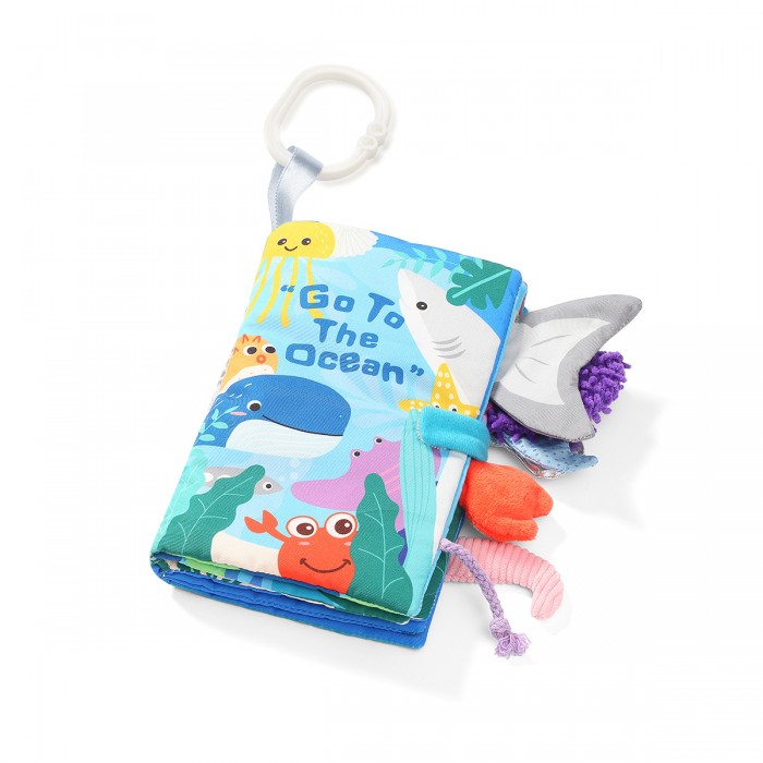 BabyOno Развивающая игрушка Книжка Go To The Ocean развивающая книжка игрушка bondibon ожившие динозавры обучающая интерактивная