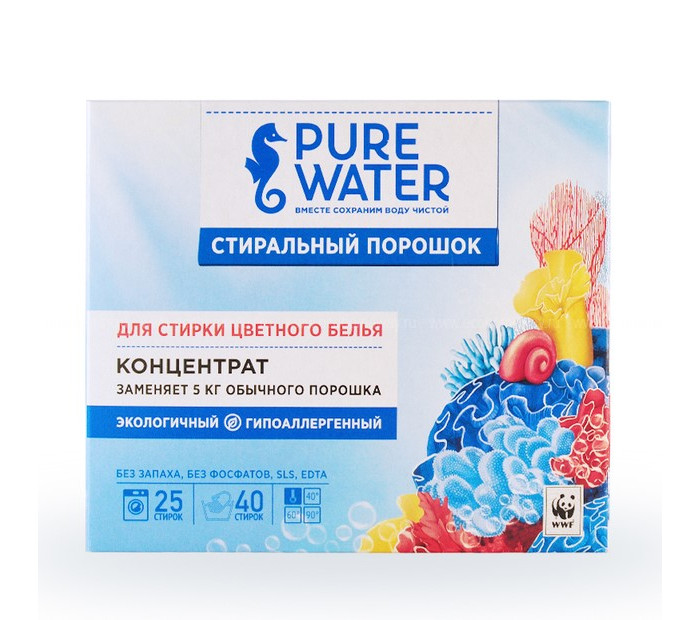 Pure Water Порошок стиральный концентрат 800 г - Акушерство.Ru