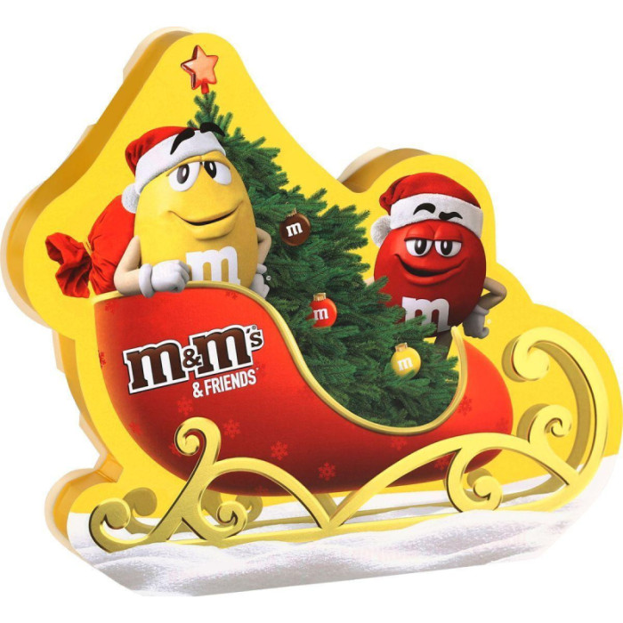 

M&Ms and Friends Новогодний сладкий подарок Новогодние сани 325 г, and Friends Новогодний сладкий подарок Новогодние сани 325 г