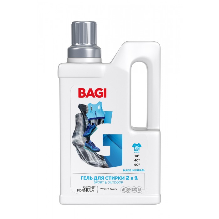 Бытовая химия Bagi Концентрированный гель для стирки 2 в 1 Sport&Outdoor 950 мл средства для стирки секреты чистоты гель для стирки спортивной одежды и мембранных тканей