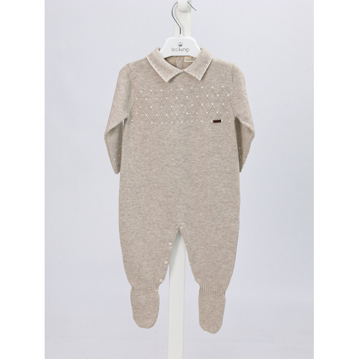 Leoking Комбинезон для мальчика из 100% органического хлопка на пуговицах с воротником 7332