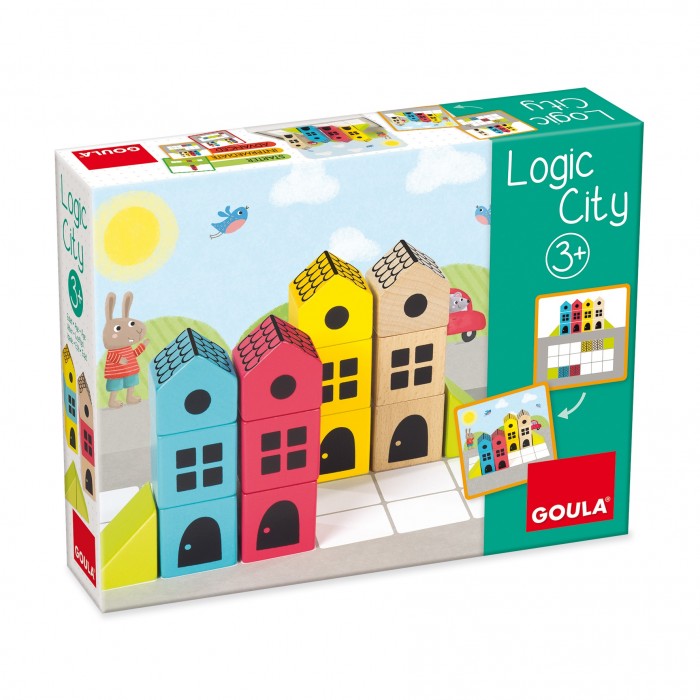 Деревянные игрушки Goula Логическая игра Город деревянные игрушки goula развивающая игра математика