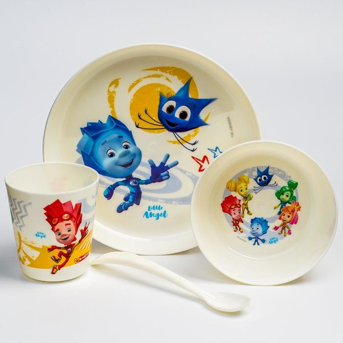 LalaBaby Набор детской посуды Фиксики (4 предмета)