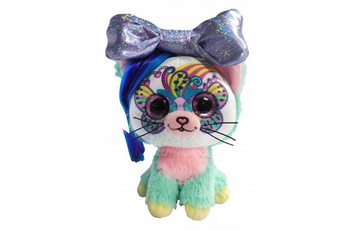 Мягкие игрушки Shokid Little Bow Pets котенок Rainbow с бантиком сюрпризом 18 см