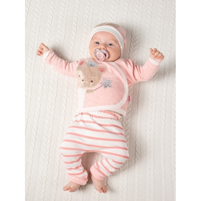 комплекты детской одежды папитто комплект ежик 37 130 1 3 предмета Комплекты детской одежды Agucuk Комплект для новорожденного Медвежонок Принцесса (3 предмета)