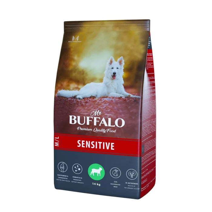 Mr.Buffalo Сухой корм Sensitive для собак средних и крупных пород с ягненком 14 кг B134 - фото 1