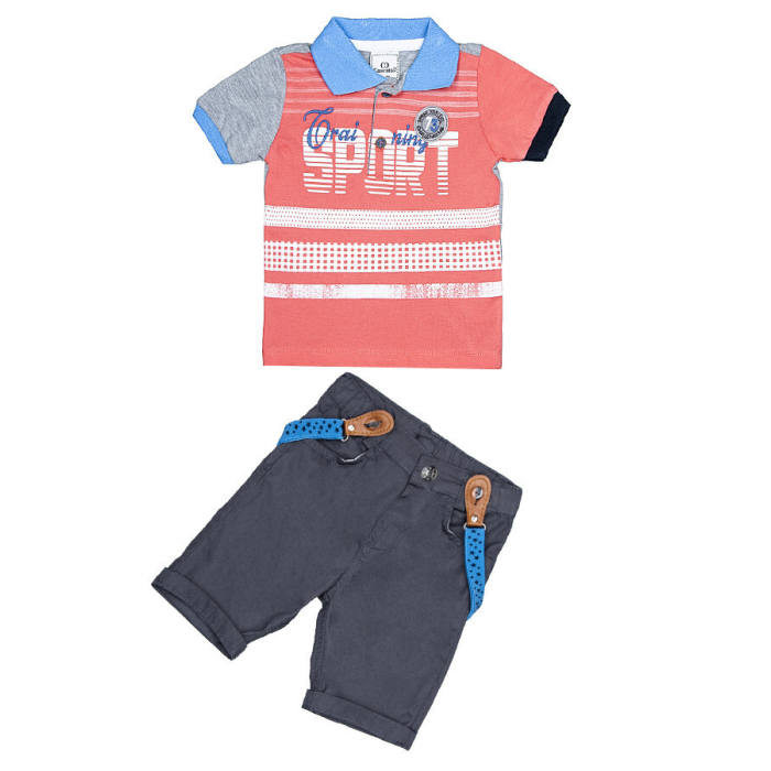 комплекты детской одежды cascatto комплект одежды для мальчика футболка бриджи g komm18 28 Комплекты детской одежды Cascatto Комплект одежды для мальчика (футболка, бриджи, подтяжки) G-KOMM18/06