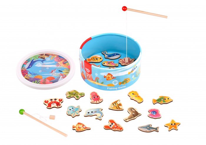 Настольные игры Tooky Toy Игра Рыбалка деревянные игрушки tooky toy игра рыбалка
