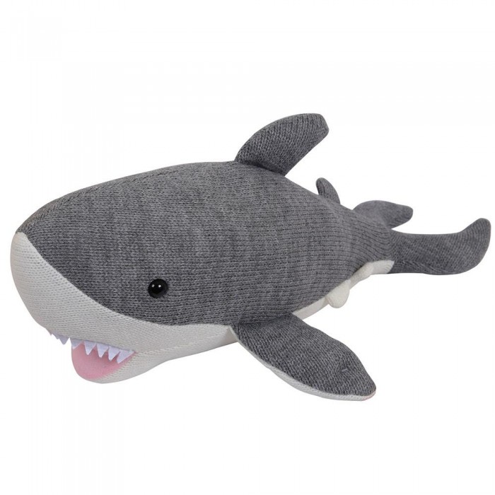 Мягкая игрушка ABtoys Knitted Акула вязаная 40 см мягкая игрушка abtoys в дикой природе акула пушистая 100 см