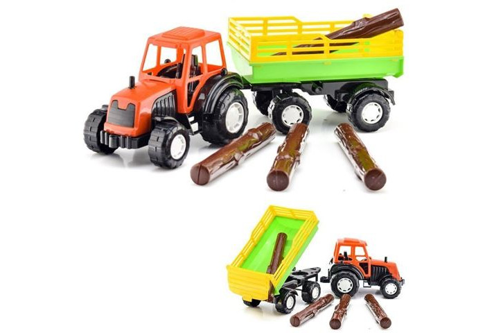Toy Mix Трактор с прицепом и дровами 42 см BTG-063