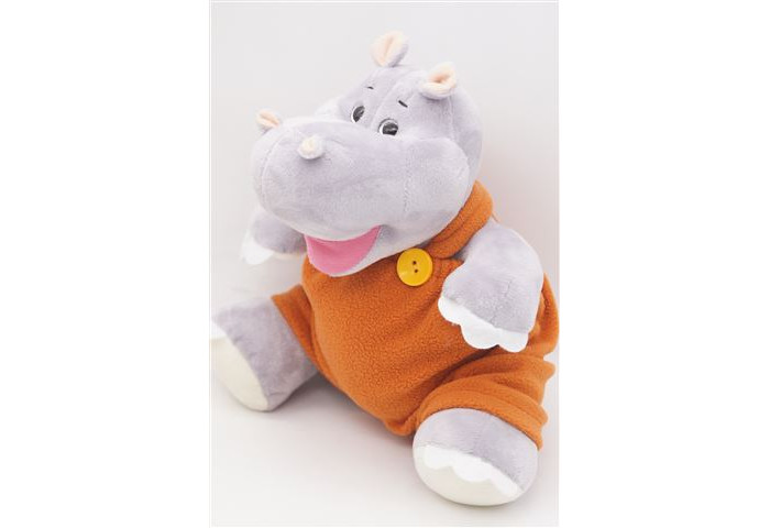 фото Мягкая игрушка unaky soft toy бегемот кромби в кирпичном комбинезоне 22 см 0217922-37