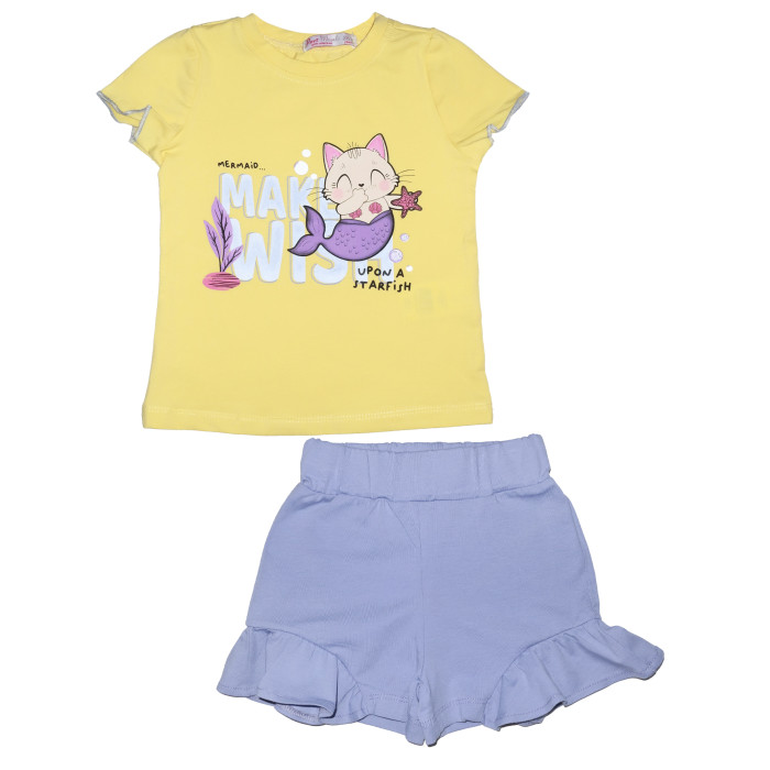 Комплекты детской одежды Peri Masali Комплект для девочки (футболка и шорты) PM10631