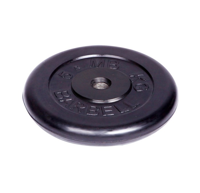 Спортивный инвентарь MB Barbell Диск обрезиненный d 31 мм 5 кг спортивный инвентарь mb barbell диск обрезиненный d 51 мм 5 кг
