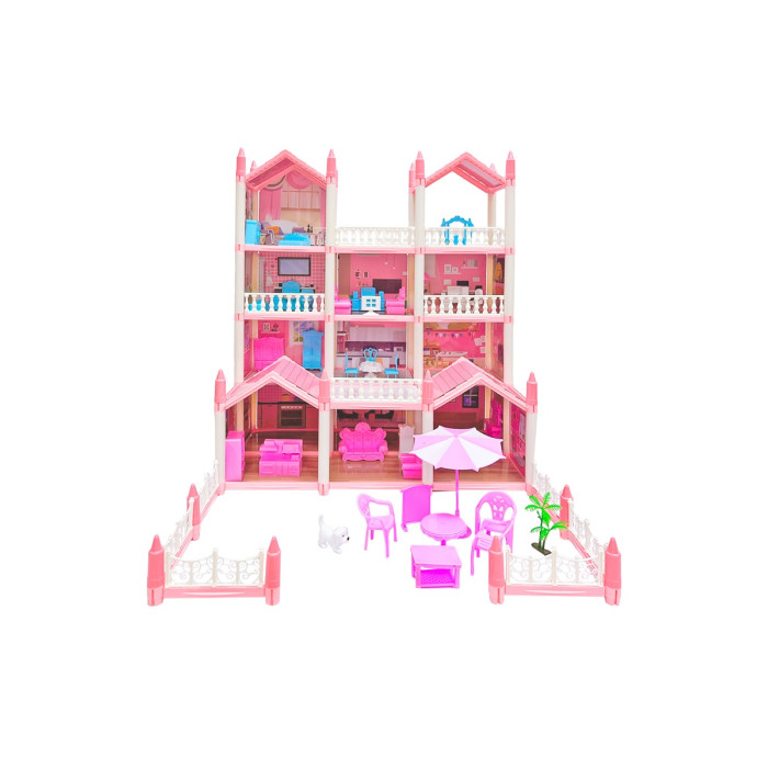 Sharktoys Сборный кукольный домик четырехэтажный (9 комнат)