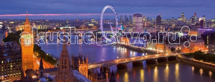 Ravensburger Пазл панорамный Ночной Лондон 1000 элементов пазл ravensburger