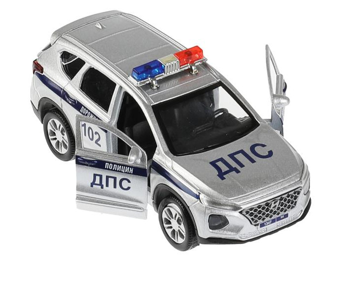 Технопарк Машина металлическая Hyundai Santafe Полиция 12 см