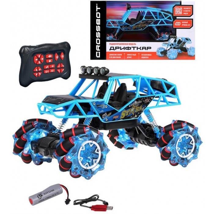 Радиоуправляемые игрушки Crossbot Краулер Дрифткар 4х4 на радиоуправлении crossbot дрифткар 870640 34 см голубой