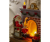  Лючия Фигурка декоративная Санта у камина со светодиодной подсветкой и мелодией - Лючия Фигурка декоративная Санта у камина со светодиодной подсветкой и мелодией