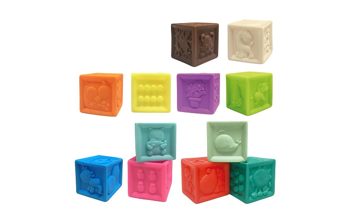 Развивающая игрушка Haunger Набор кубиков Развивайка 12 шт. развивающая игрушка classic world кубики животные и цифры