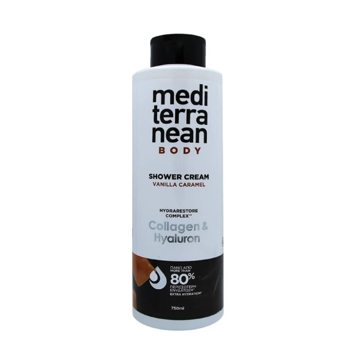 Mediterranean Крем для душа с коллагеном и гиалурновой кислотой - M-B Shower Cream Vanilla Caramel