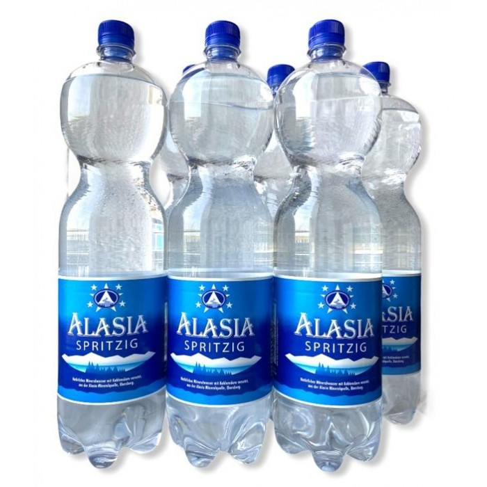 Alasia Природная вода Mineral Water Spritzig 1.5 л 6 шт. 2 упаковки - фото 1