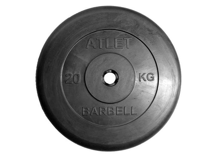 Atlet Диск обрезиненный 31 мм 20 кг
