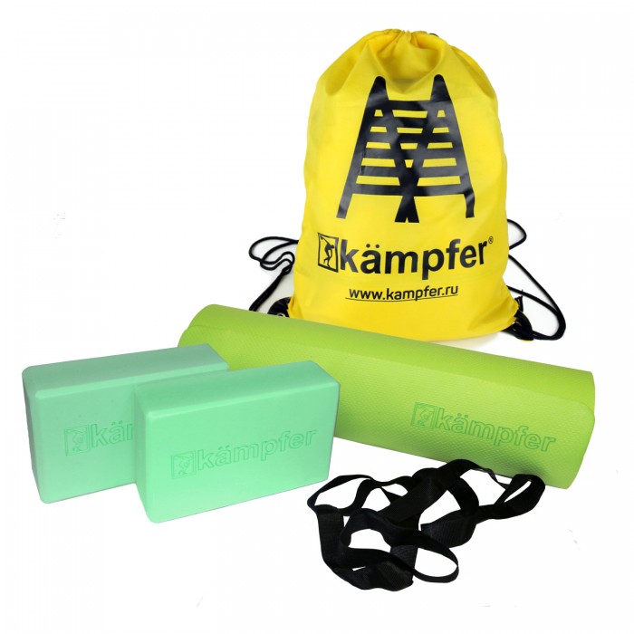 Kampfer Комбо-набор для йоги Combo тренировочный коврик мат для йоги 173x61x0 4 reebok rayg 11022yl желтый