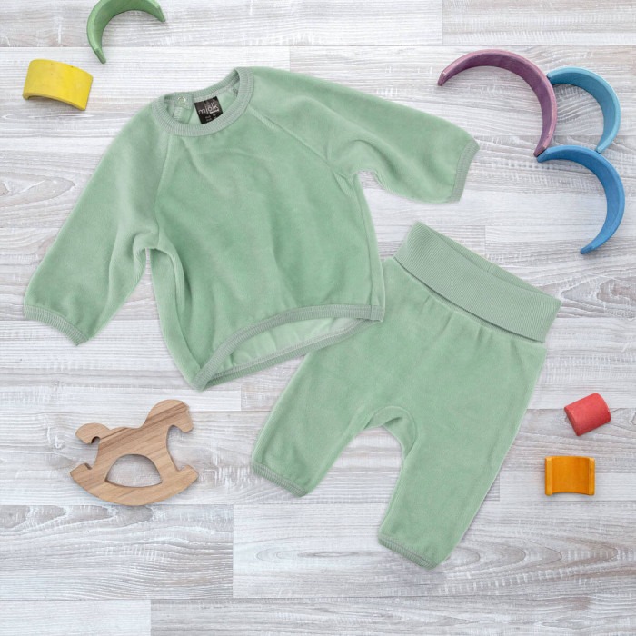 Комплекты детской одежды Mjolk Велюровый комплект Magic Mint комплекты детской одежды mjolk велюровый комплект white sand