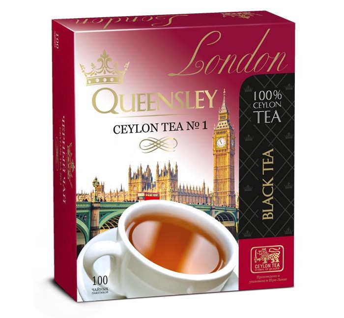 Queensley Цейлонский чай №1 100 пак. QST1-100/12 - фото 1