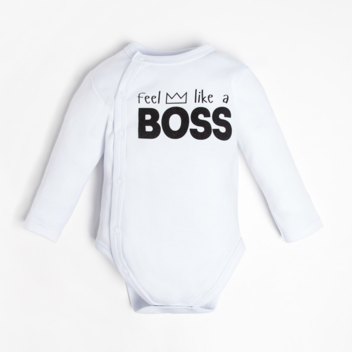 

Крошка Я Боди детское с длинным рукавом Little Boss, Боди детское с длинным рукавом Little Boss