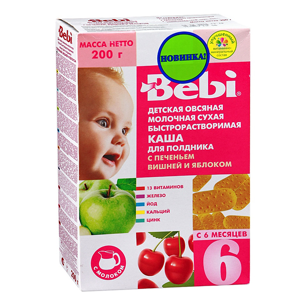 Каша овсяная bebi безмолочная детская 200 г