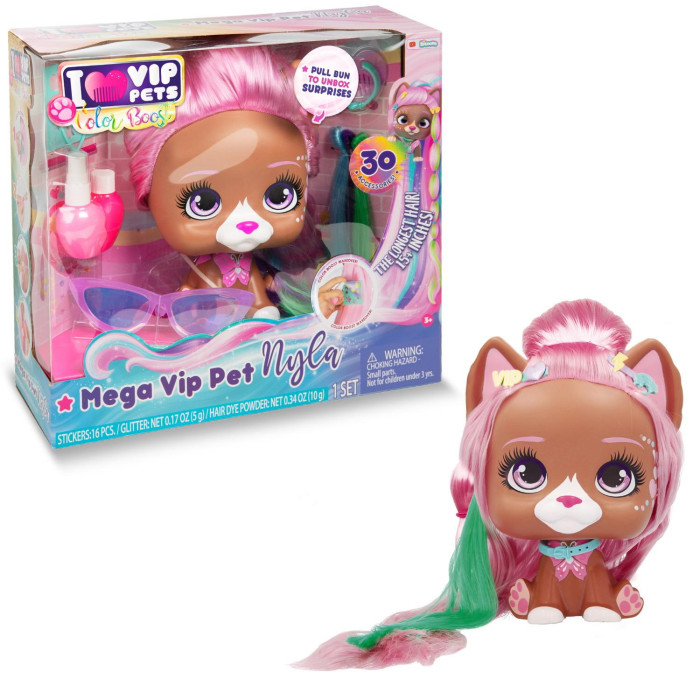 цена Куклы и одежда для кукол IMC toys Игровой набор Mega Vip Pets Нила длина волос 40 см