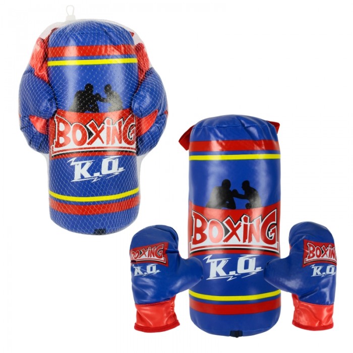 1 Toy Набор для бокса груша перчатки 21x15x38 см Т59874 - фото 1