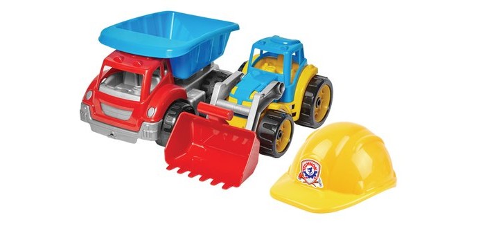 Машины Технок Набор: строительная техника и каска машинка детская строительная техника набор из 4 штук игрушки для мальчиков