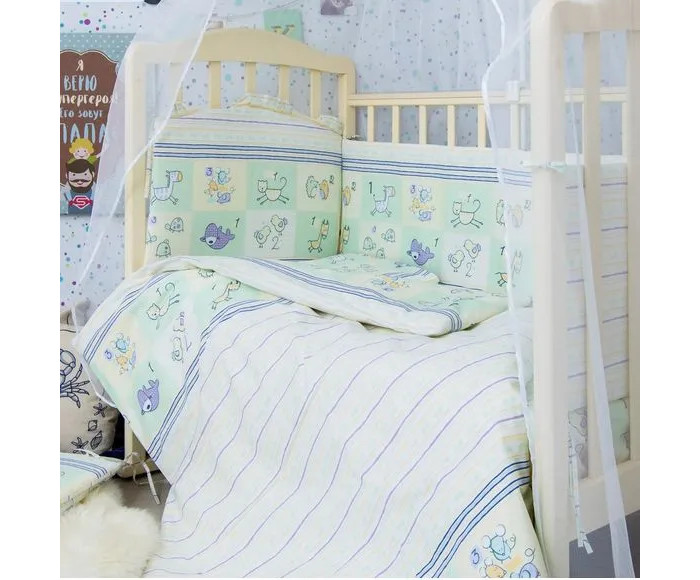 Комплекты в кроватку Сонный гномик Считалочка (7 предметов) сонный гномик комплект мишкин сон 7 предметов голубой
