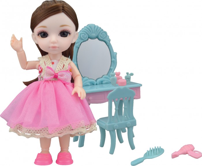Funky Toys Игровой набор туалетный столик и Кукла Малышка Лили 16 см FT72011 - фото 1