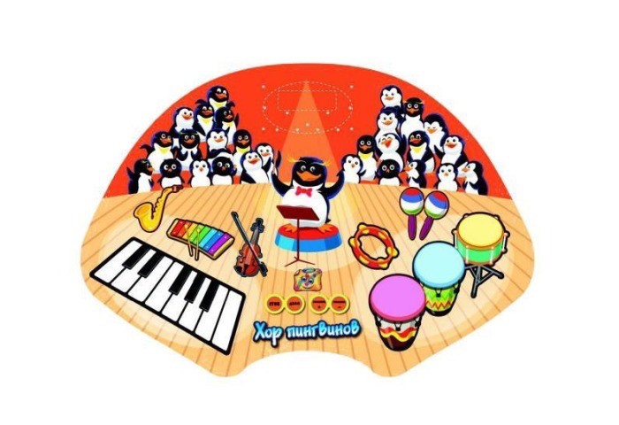 Игровые коврики Знаток Звуковой коврик Хор Пингвинов звуковой коврик знаток забавные кроты