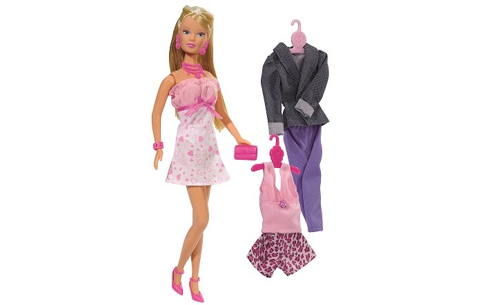 цена Куклы и одежда для кукол Simba Кукла Штеффи Модный гардероб 29 см